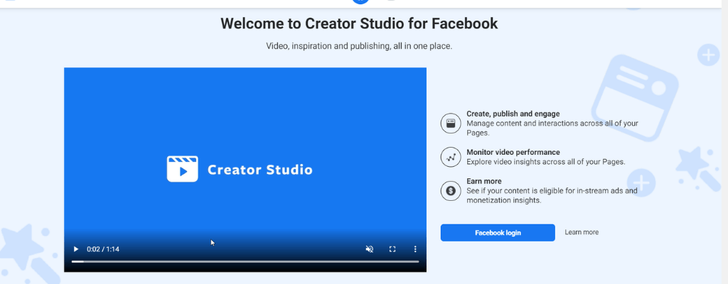 Facebook Creator Studio - Home